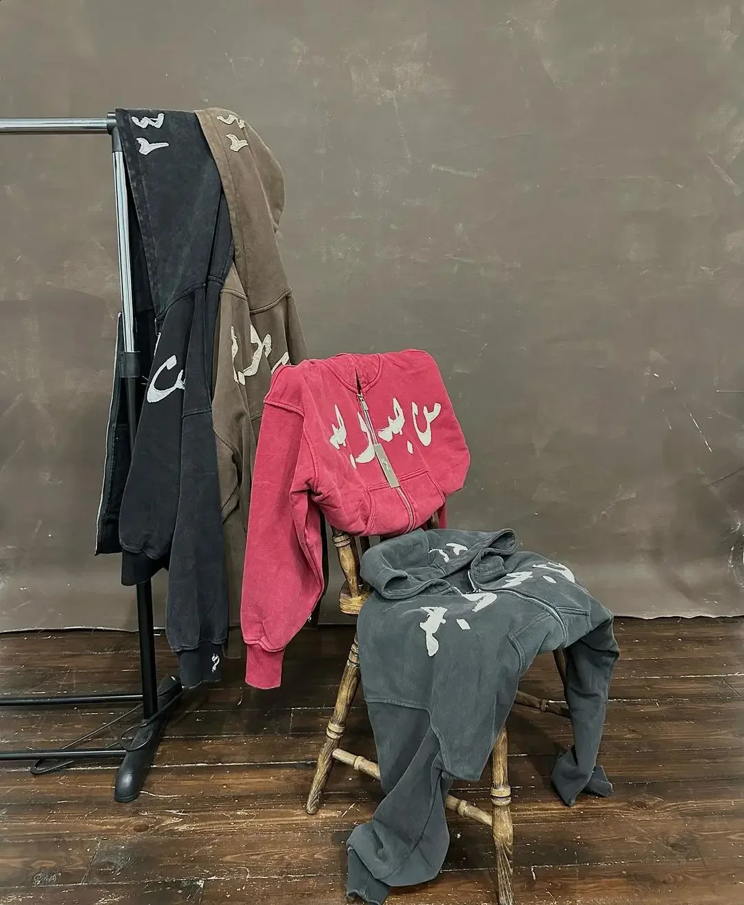 Short zipper jacket cardigan sweatshirt oversize printed letters niche punk couple loose washed retro high street style top 241203