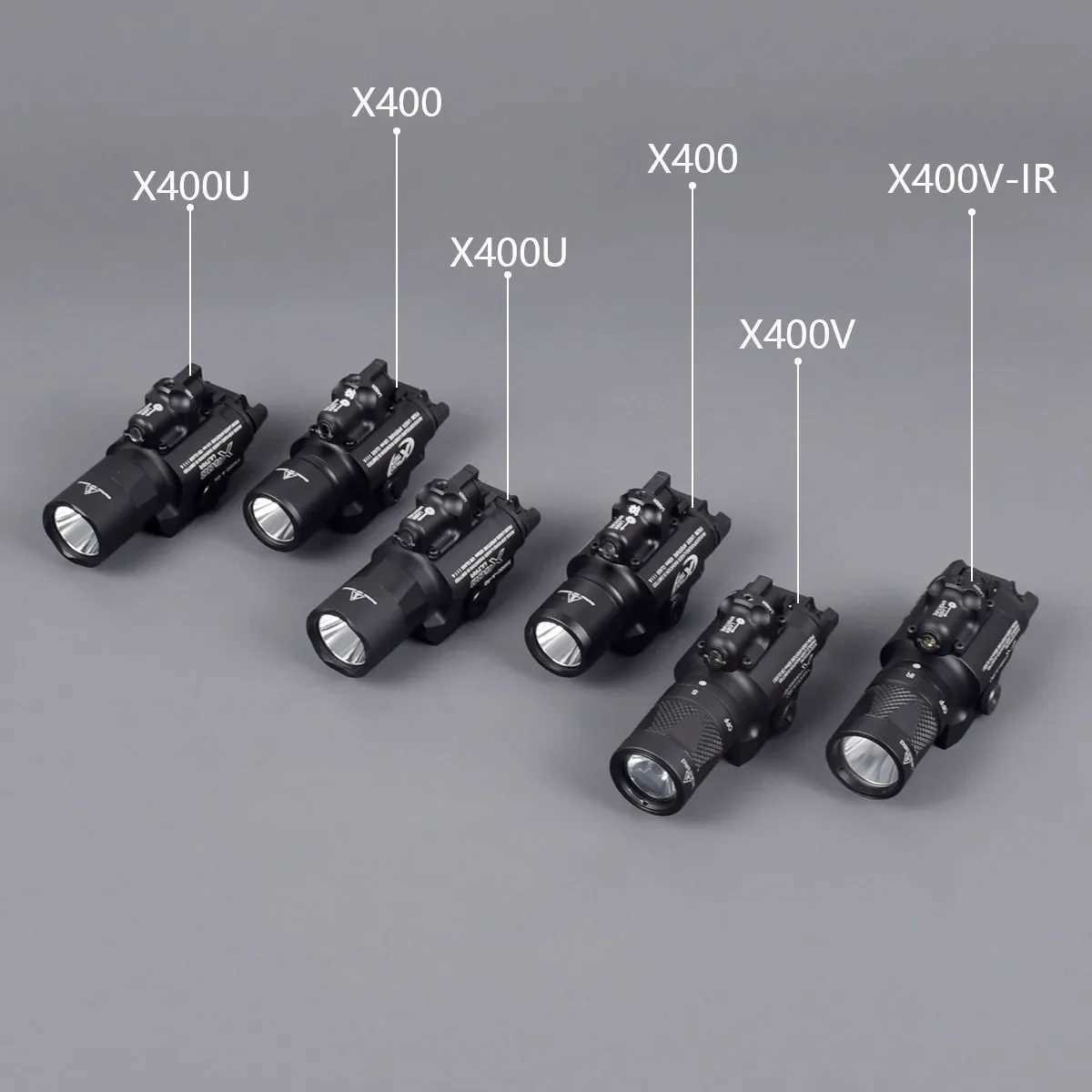 Tactical Surefir X400U X400 ultra light weapon pistol Lgiht equipped with red and green laser air gun strobe flash suitable for 20mm railW241204