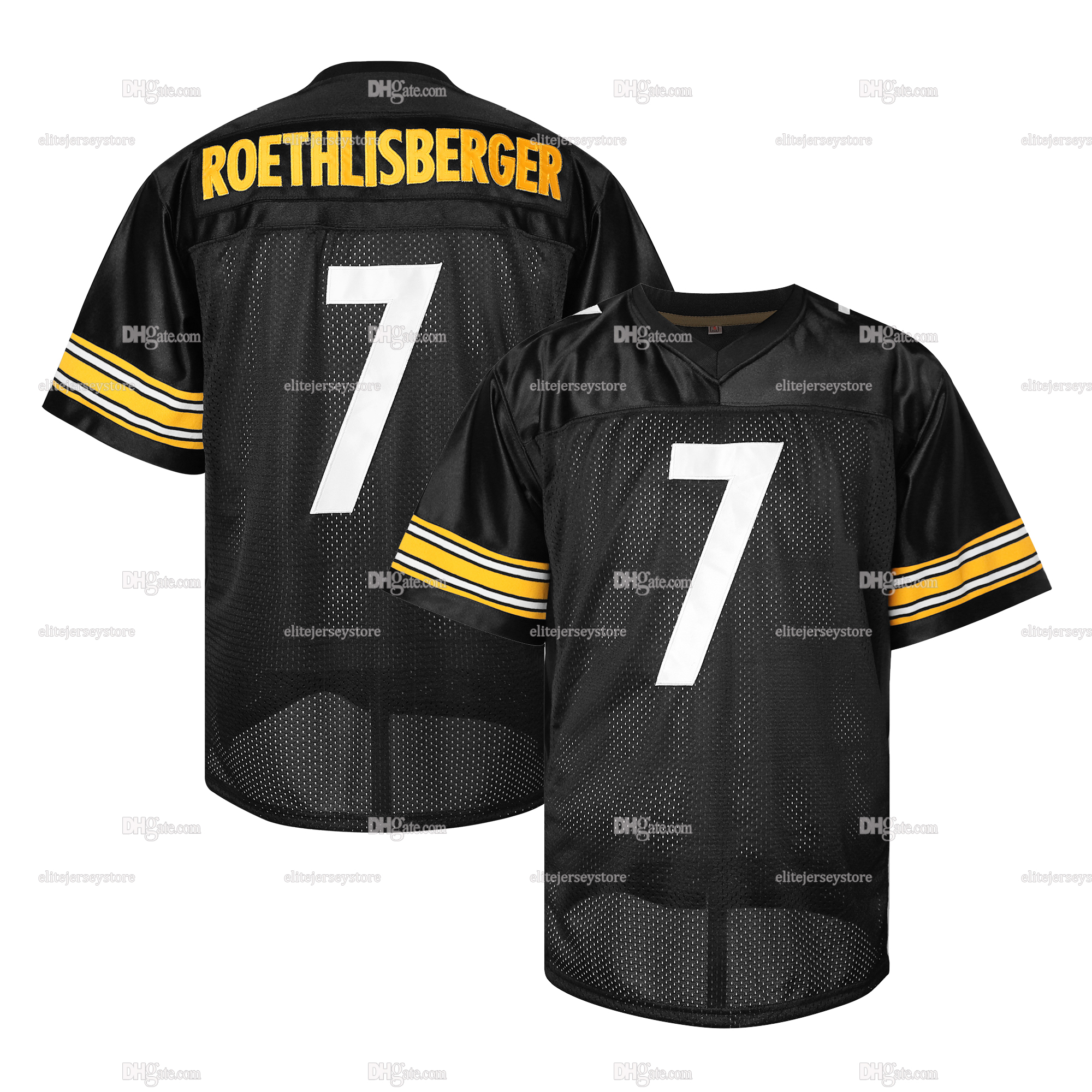 In stock Metcalf Watt Polamalu Roethlisberger Football Jersey Christmas Gift 100% Stitched Fast Shipping Grey Embroidered Letter Number Design