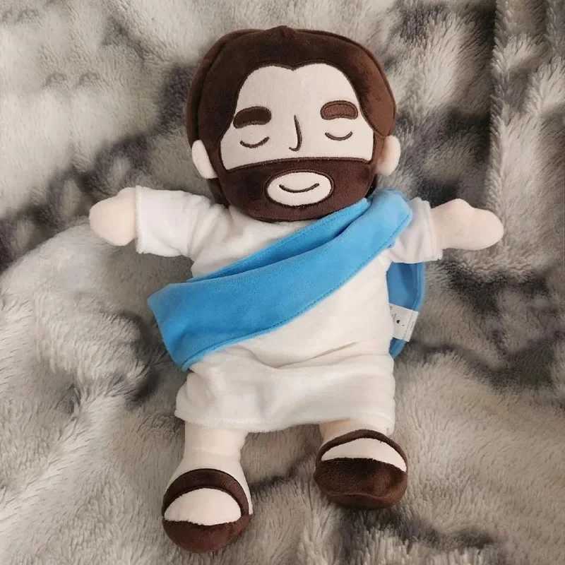 38CM Breathing Jesus Plush Toy Baby Soothing Jesus Doll Four-gear Adjustment Children Sleep Music Companion Kids Christmas GiftsXJ241204