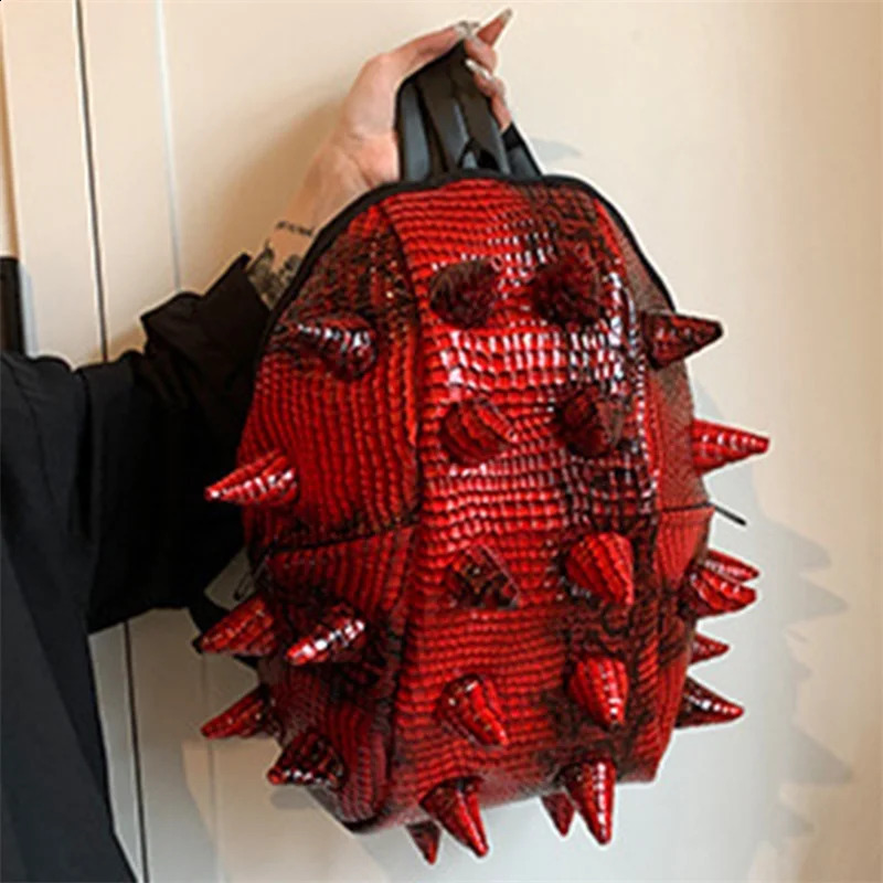 Women Men Hedgehog Shape Backpack Large Capacity Lightweight Unique Spike Travel Daypack Bookbag for School Travel Outdoor 241204