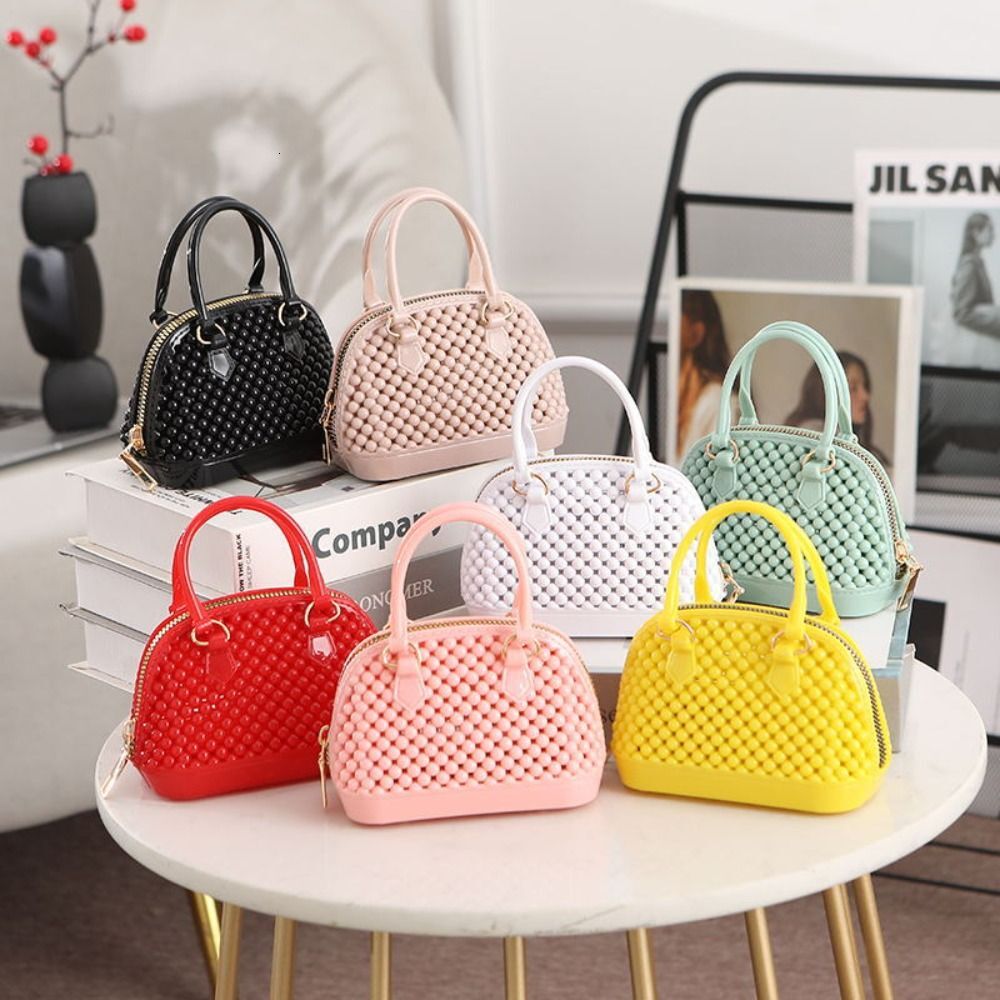 trend trend Summer Jelly Clear Women Beach Shell Coin Purse Handbags Chain Crossbody Shoulder Bags Girls Casual Top Handle Bag