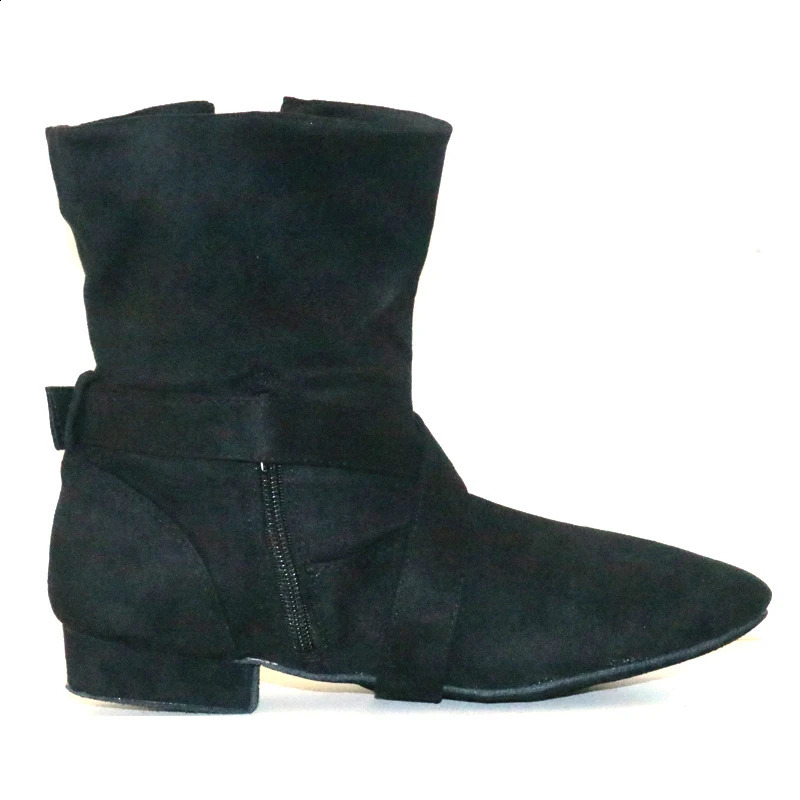 Suede Sole Boot Step Womens Latin Dance Boots Salsa Shoe Long Warm Up Line Shoes West Swing Dance Boots 241213