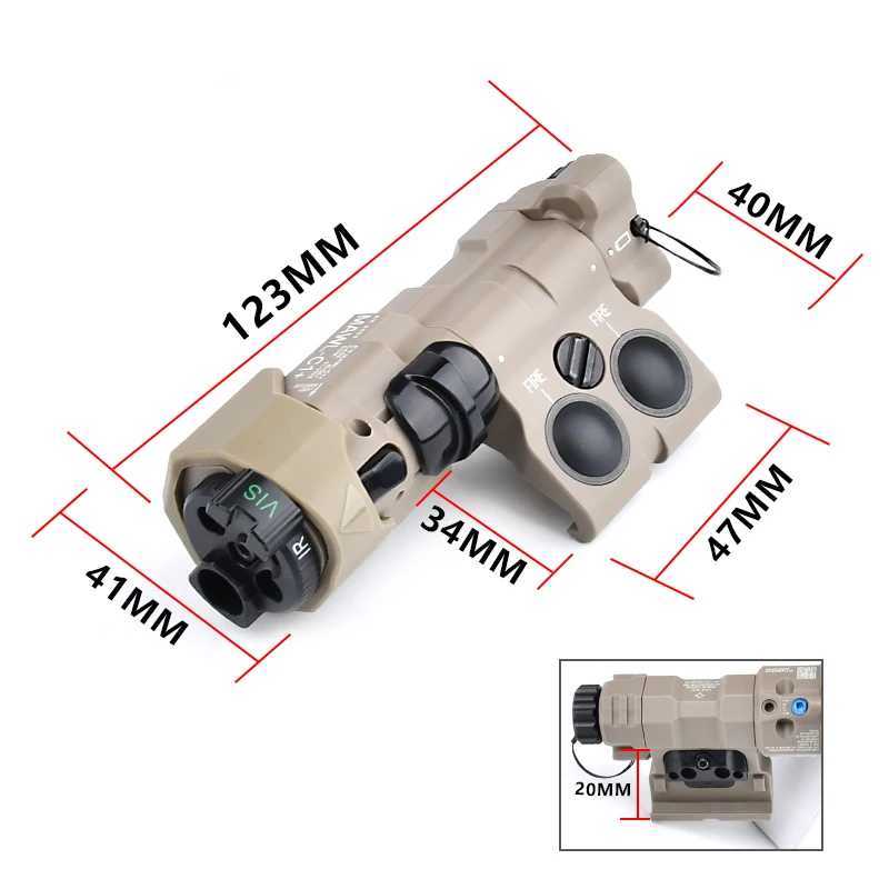 WADSN New Upgraded MAWL-C Tactical Air Gun Nylon Plastic CNC LED Aiming MAWL Red Dot Green Blue Hunting Weapon Light Infrared LaserW241204