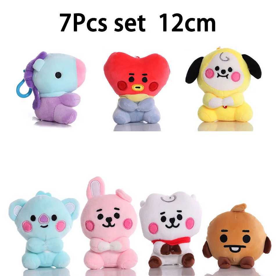 New 12cm 22cm Mini BTS Figure Doll Pendant Plush Toy Doll Accessories Kaii Anime Cute Kids Birthday GiftsXJ241204