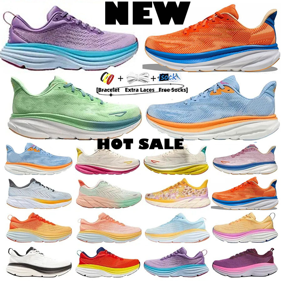 Clifton 9 bondi 8 kawana for mens womens sports shoes Black White Blue Fade Carbon Clay Brown Azure Men Women Trainers Sports Sneakers outdoor trainers sneakers