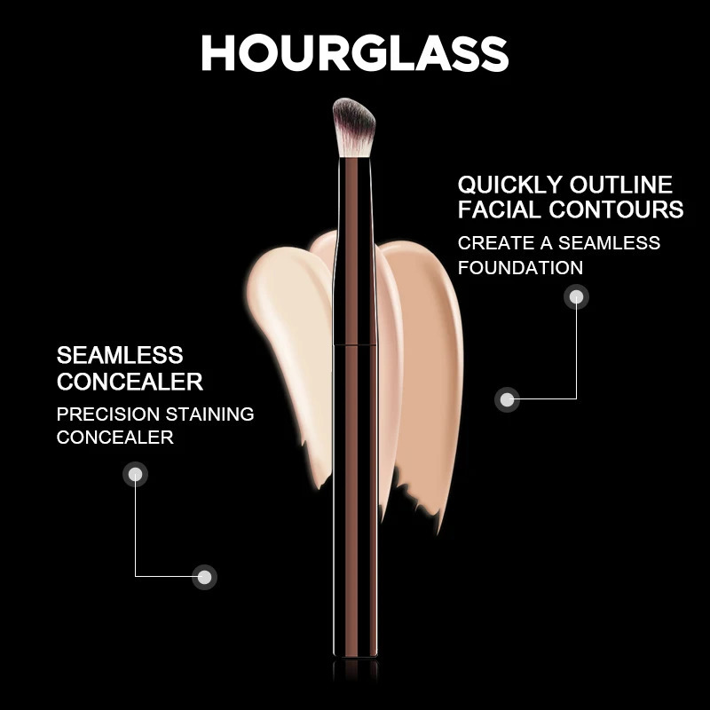 Hourglass No.19 Makeup Brush - Disappearing Seamless Finish concealer Brush Soft Fiber Fashion Makeup Brush 241203