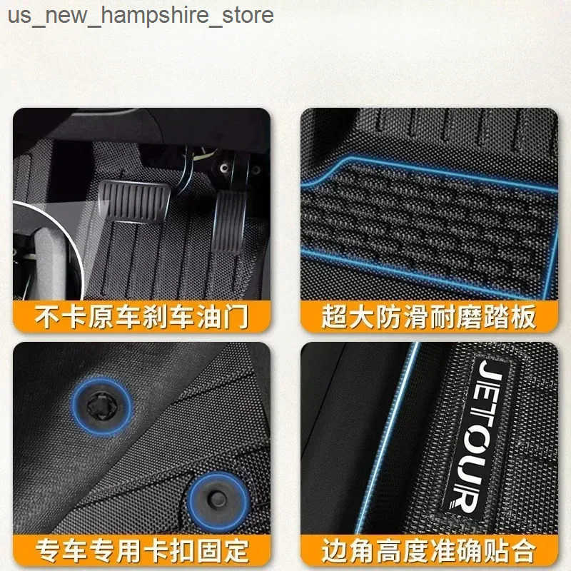 Floor Mats Carpets New Style TPE Car Floor Mat For Chery Jetour T2 2024 Accessories Waterproof Dirt Resistant Floor Liner Pet Mat Easy To Clean J24120