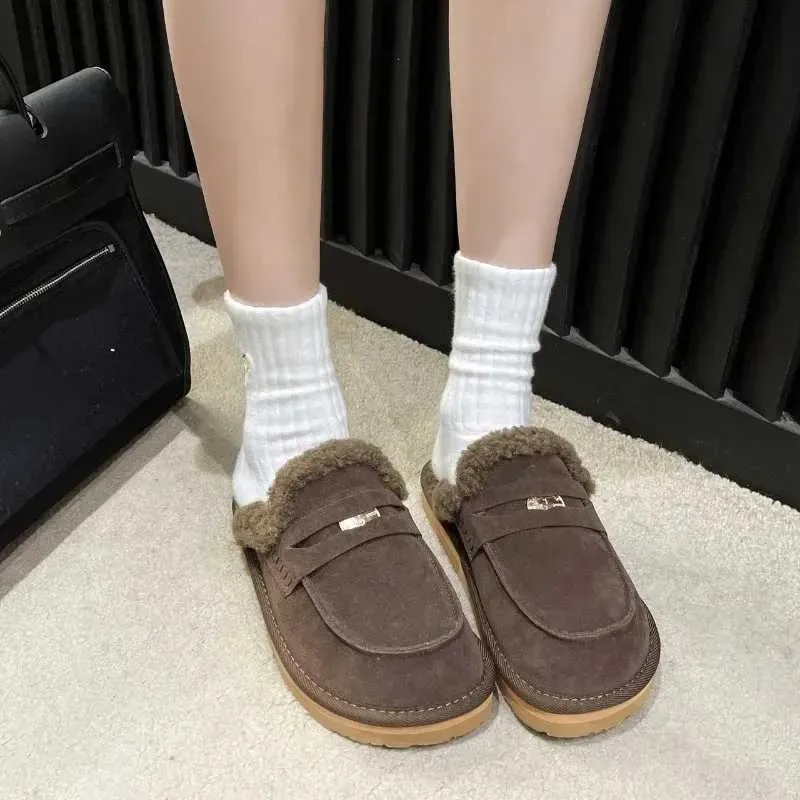 Winter Outdoor Cotton Casual Fashionable Warm Boots Comfortable and Non-slip Womens Home Slippers XW6.5