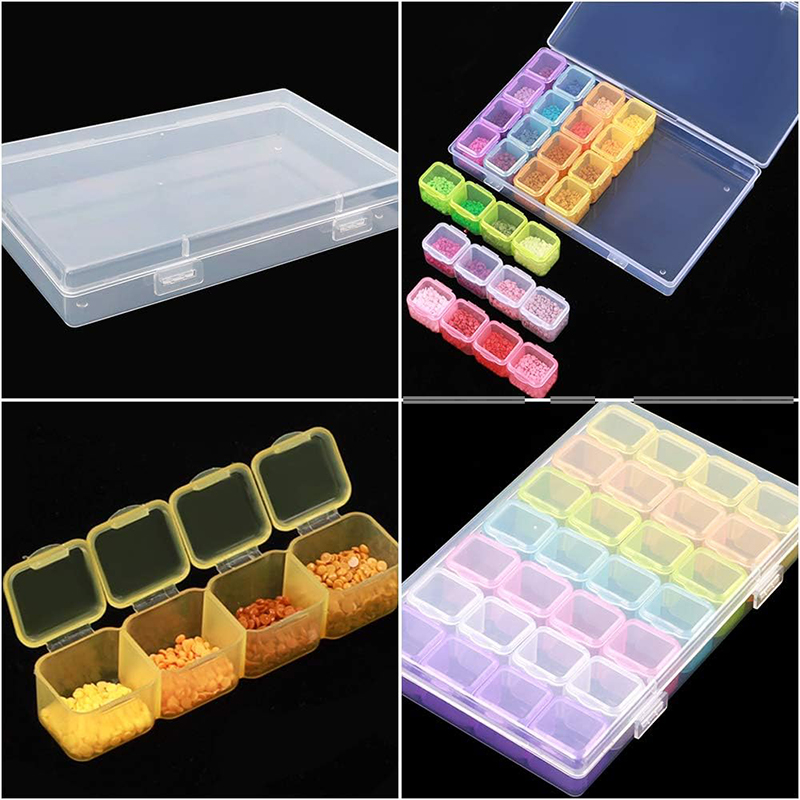 Diamond Painting 28 Grid Storage Box DIY Jewelry Beauty Party Diamond Round Diamond Color Storage Box