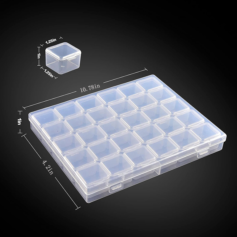 Storage Box Multi-functional Rice Beads Loose Beads DIY Nail Diamond Transparent Independent Inner Compartment Storage Box