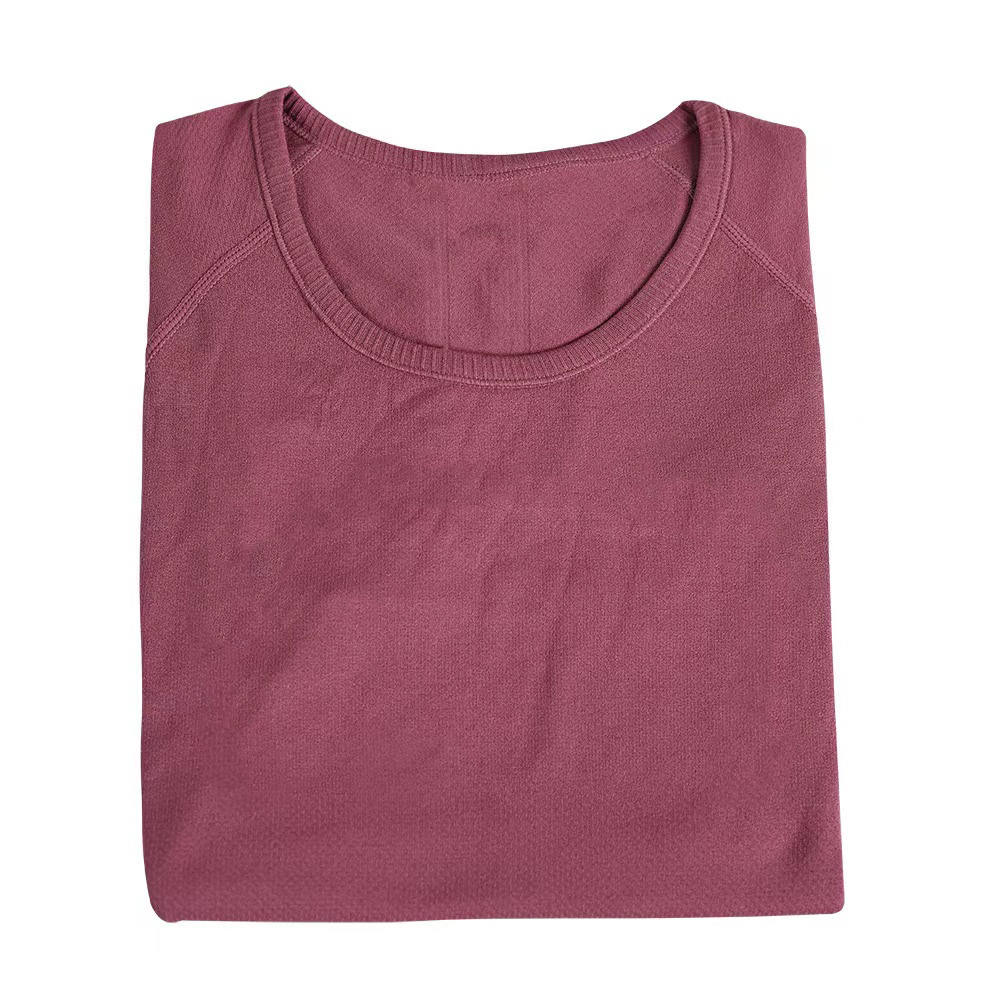 women designer yoga short sleeve long sleeve solid color sports shaping waist tight loose jogging tshirt high elastic breathable running workout activ