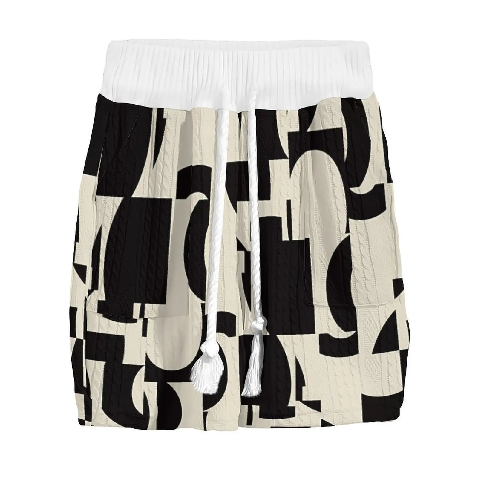 Summer 3D Printed Loose Size Casual Style Plus Size V-neck Knitted Mens T-shirt Two Piece Set 241203