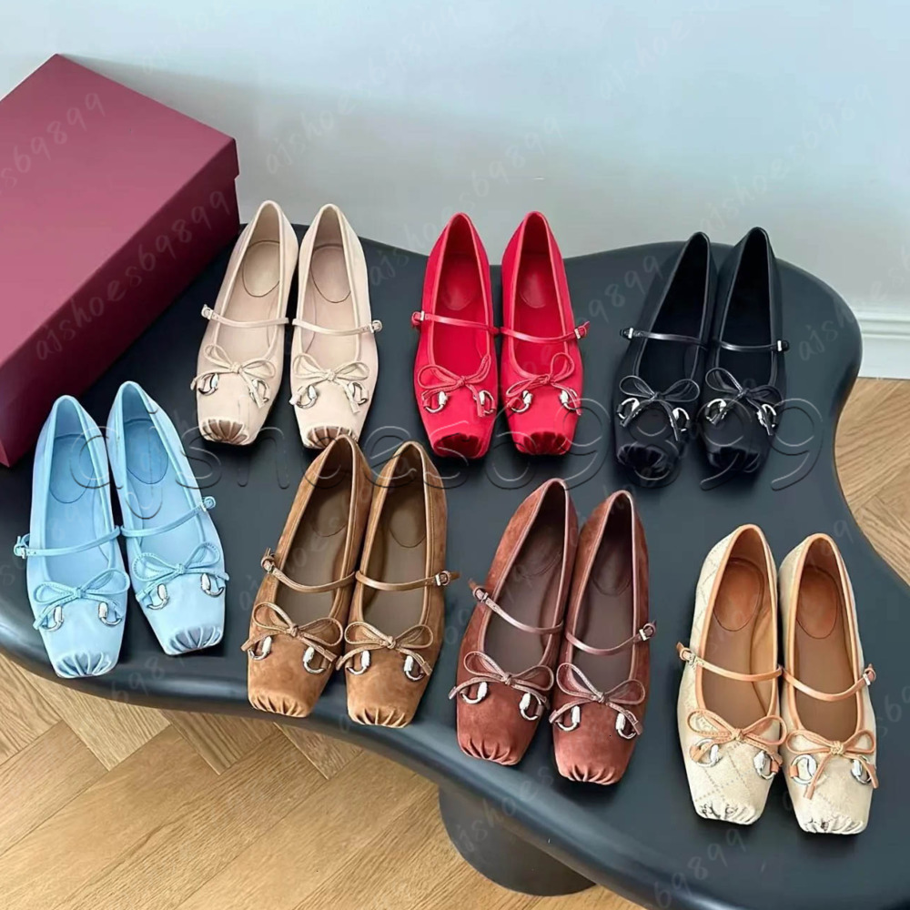 Ballet flat Paris Ballet Designer Professional Dance Shoes Satin ballerinas Platform Bowknot Shallow Mouth Single Shoe flat sandals women Loafers