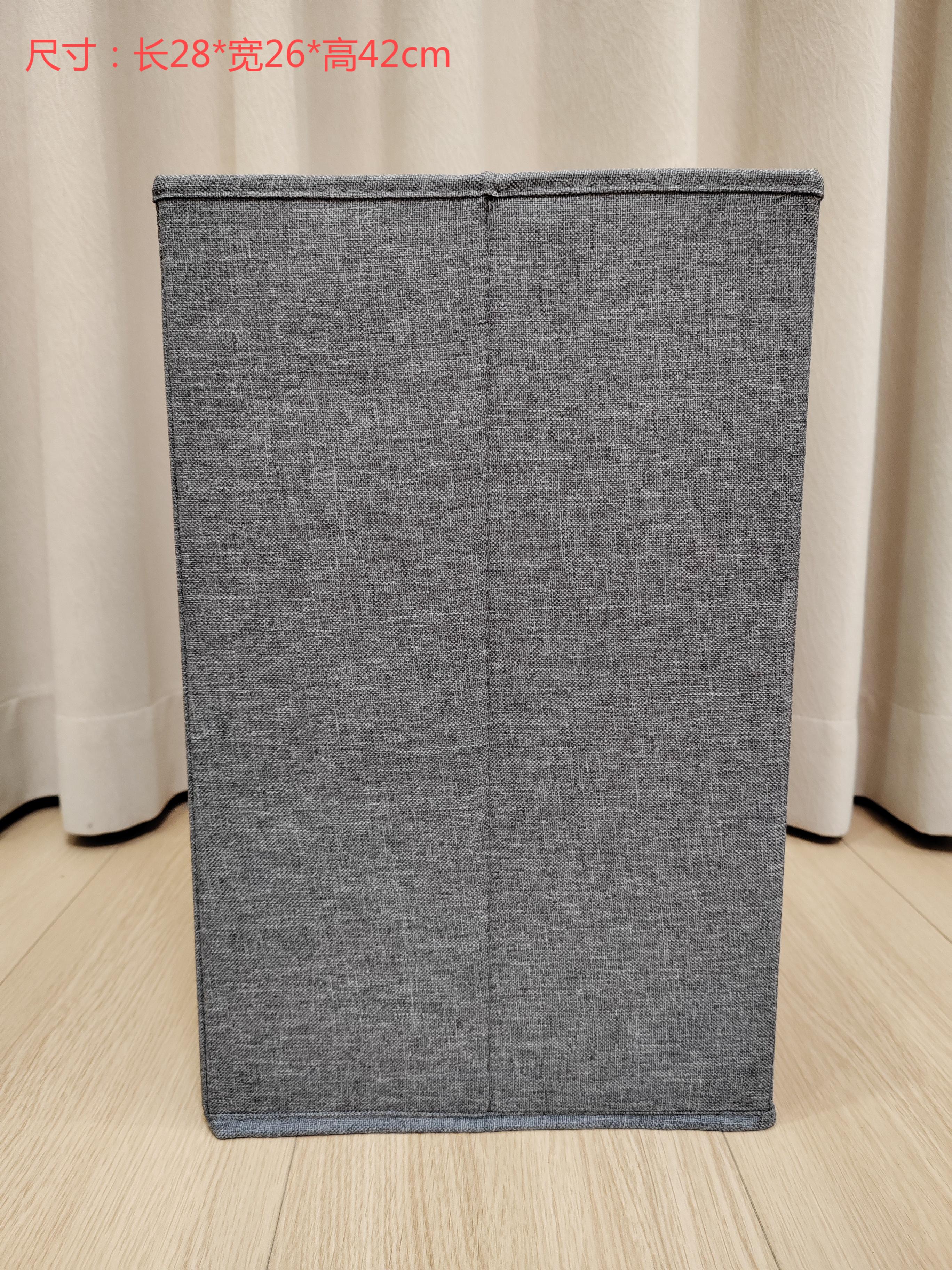Grey single circular handle storage box Simple and stylish clothing storage box