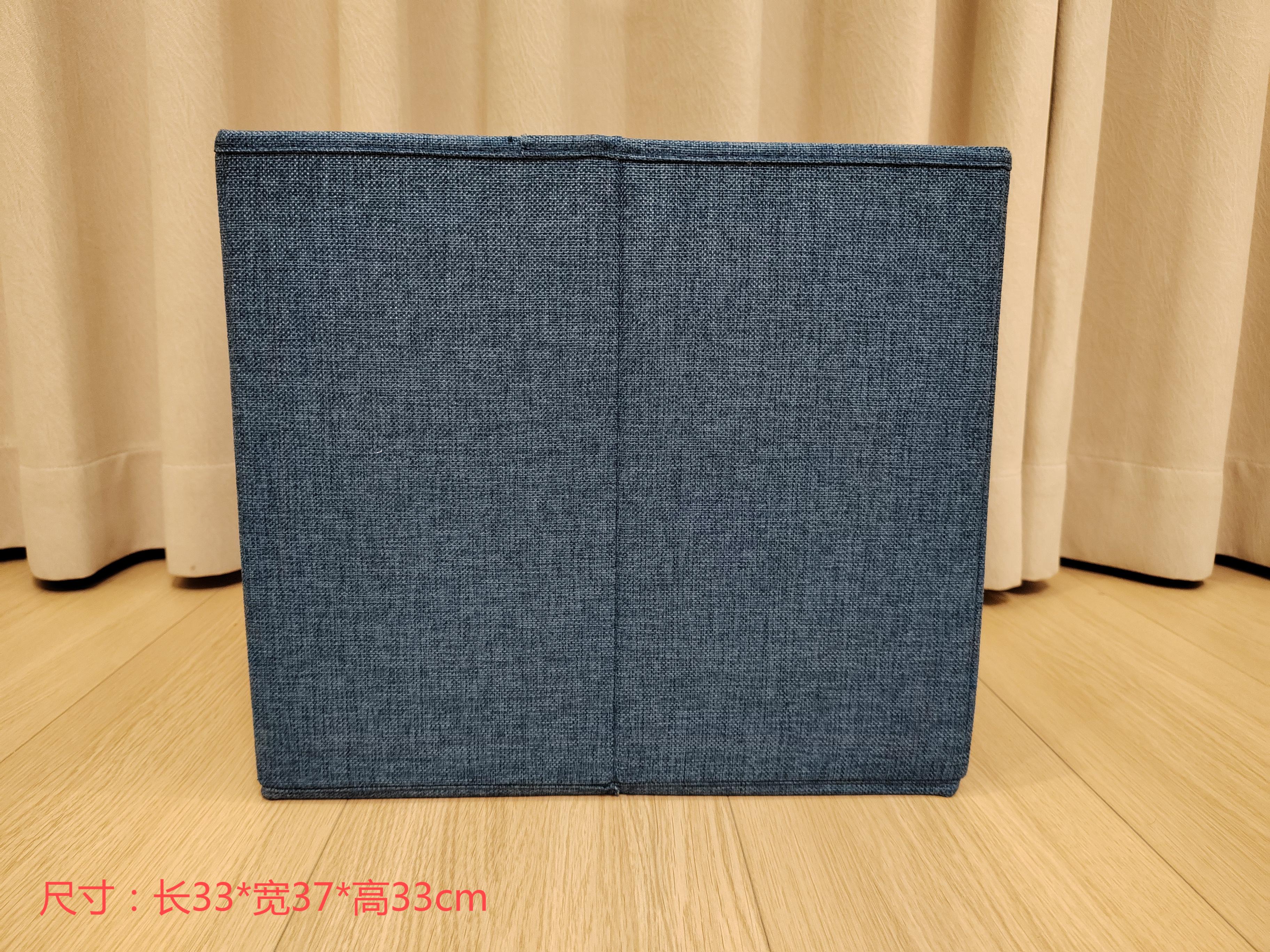 Deep Blue Double Circular Handle Storage Box Multi functional folding clothing storage box