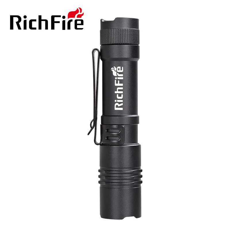RichFire LED Flashlight 1000LM MINI Torch by CR123A for CampingHikingSelf Defense Z241204