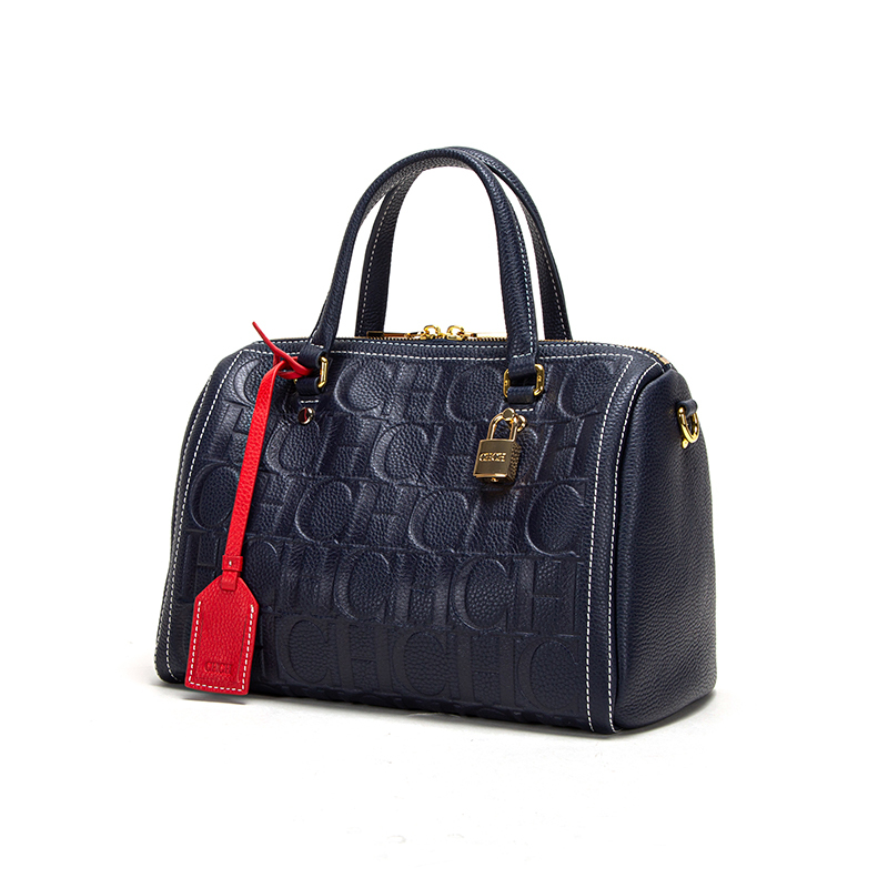 New Large Capacity Women's Handbag Unique And Exquisite Letter Printing Lock Buckle Accessories Solid Color Simplicity
