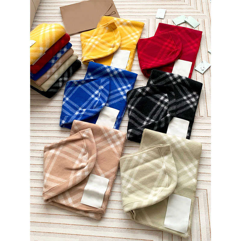 Scarf High version of hooded woolen scarf women's plaid cape cape fashion all autumn and winter warm men and women pass extrapolation H241204