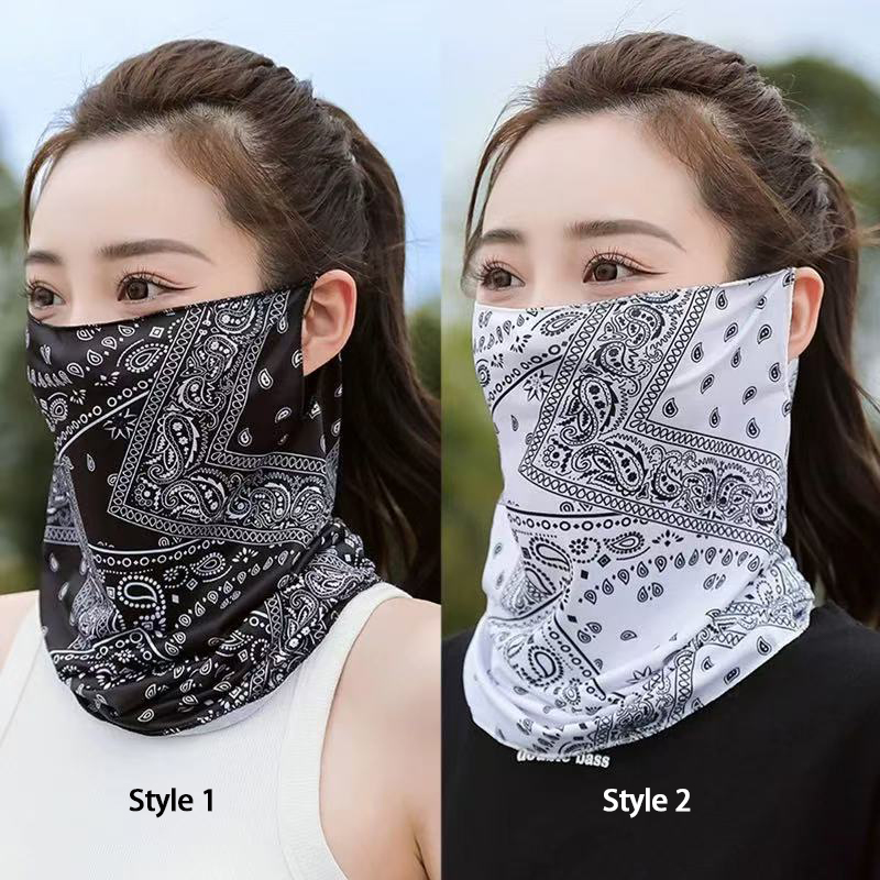 Sunscreen suit outdoor cycling summer men and women anti-ultraviolet ice silk sleeve cover mask neck protector neck shade breathable