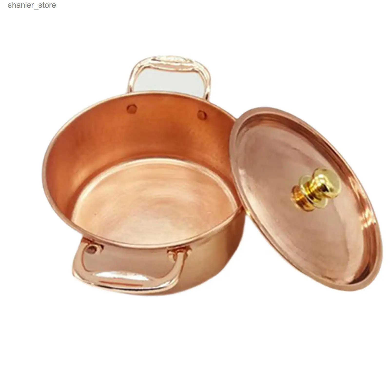 Pans 16cm copper pot soup with Saucepan Lid used for sensing chefs small copper pots cooking utensils dry pots inventory pots L240910