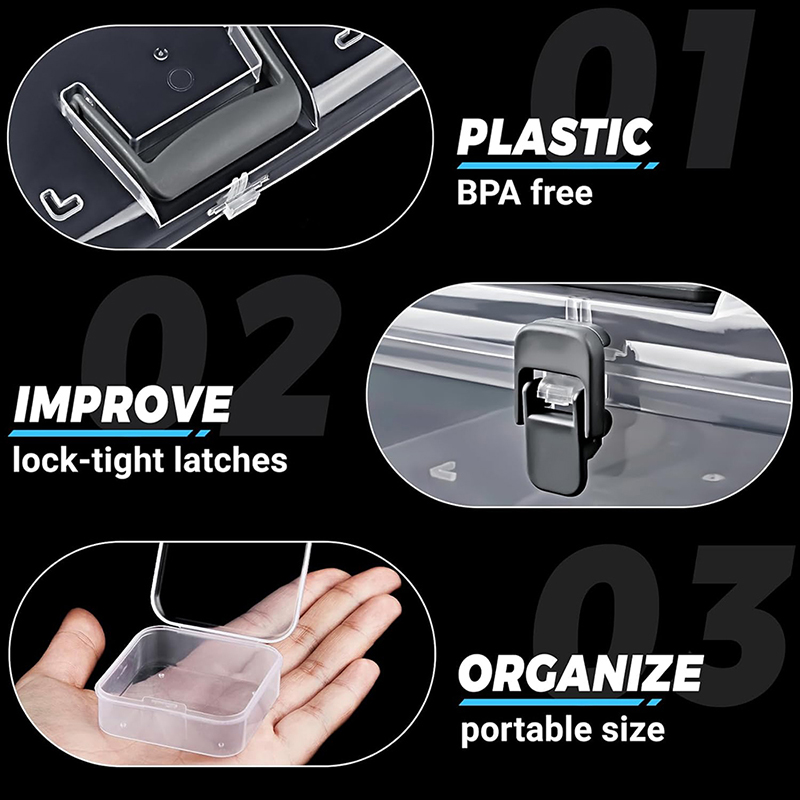 24 Lattice Transparent Storage Box Loose Beads Girls Jewelry Multi-functional Desktop Plastic Storage Box