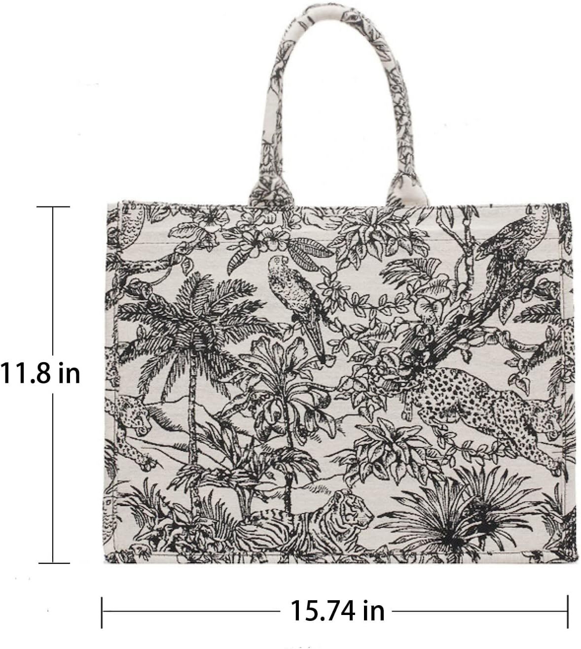 Large 2024 Capacity Handbag With Linen, Cotton Embroidery, Exquisite Graffiti, Fashionable Shopping Bag