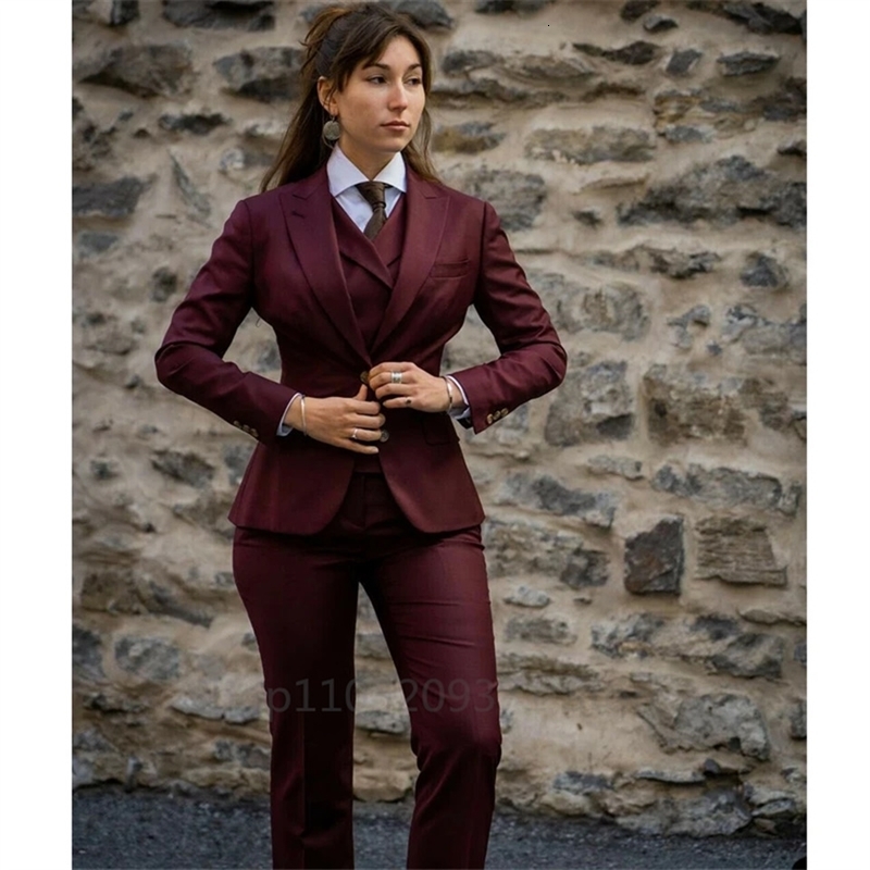 Elegant Slim Fit Womens Suit 3 PCS Set Woman Three Pieces Blazer Vest Pants Womens Clothing Casual Elegant For Prom Dresses 241203