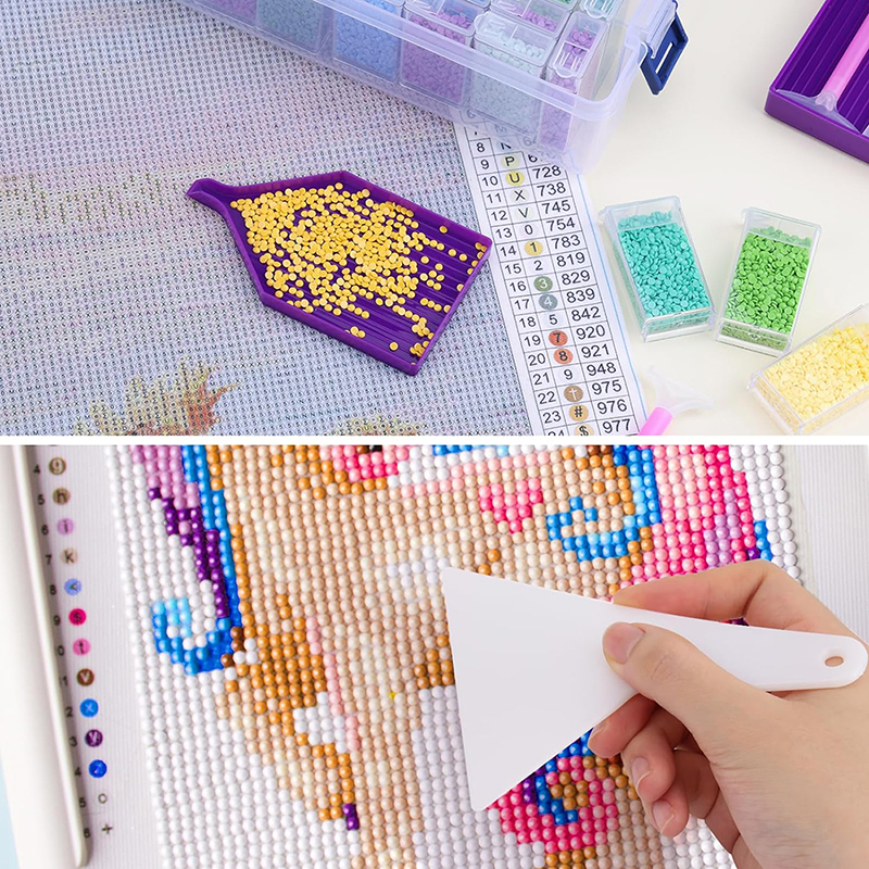 Storage Box Diamond Picture Convenient Multi-functional Plastic Transparent Storage Box