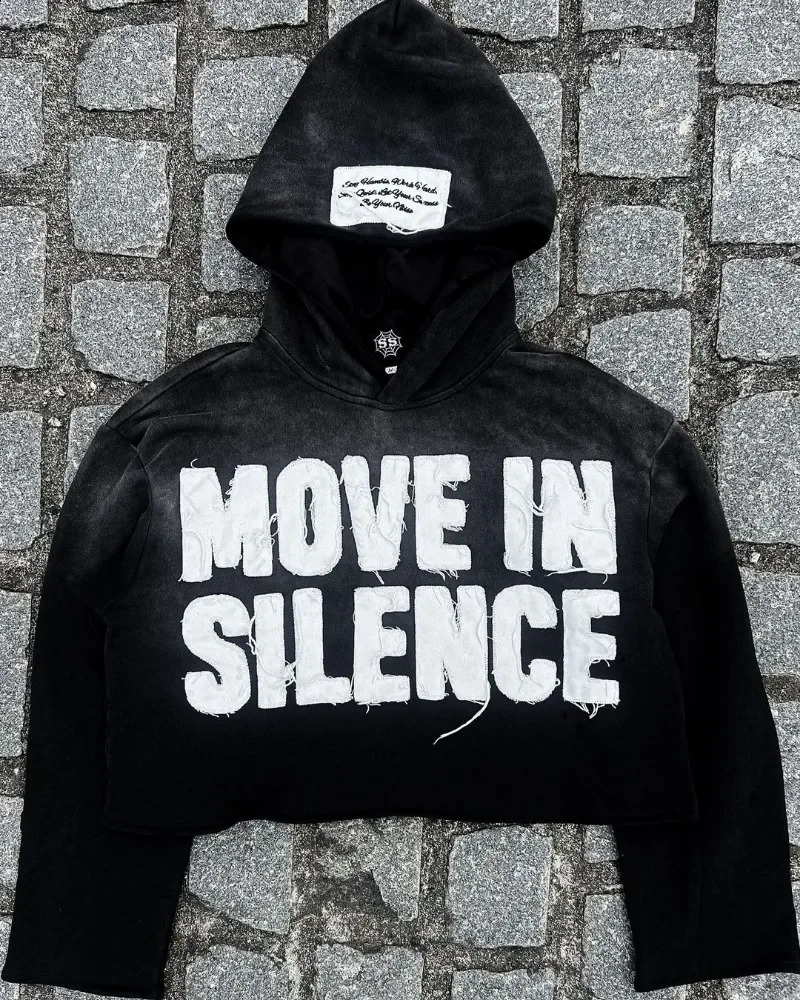 Letter Embroidery Fashionable Casual Loose Oversized Hoodie Men Y2k Gothic Punk Personality Hiphop Rock Zipper Sweatshirt Women 241203