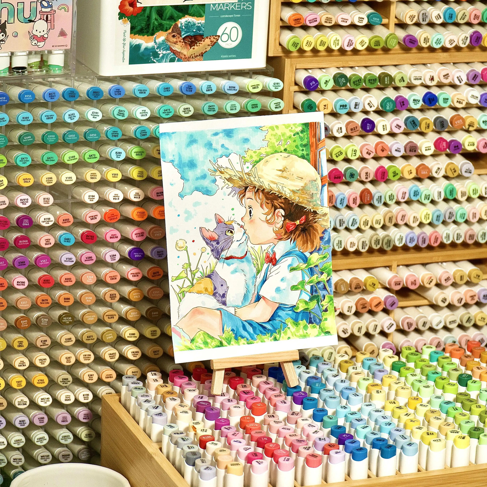 wholesale Ohuhu Honolulu 120 Color Pen Set Alcohol Marking refillable Double Tip Sketch Manga School Art Supplies 241203