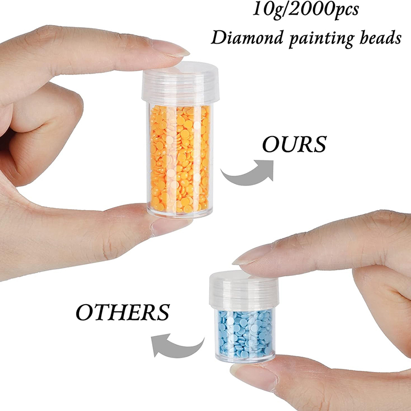 30 Large Transparent Plastic Storage Boxes for Diamond Painting Beads Particles Spices with Convenient Storage Container