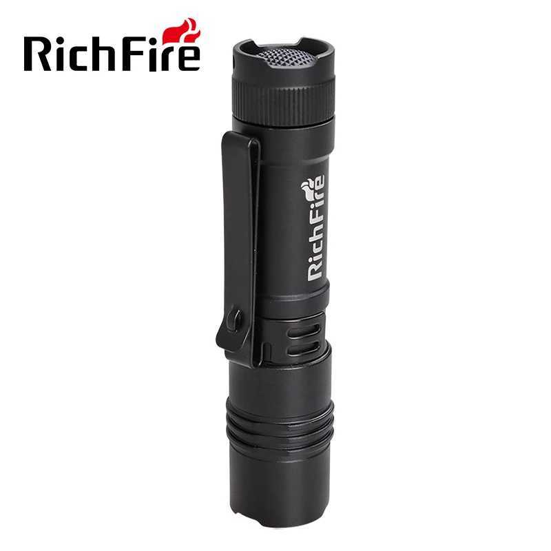 RichFire LED Flashlight 1000LM MINI Torch by CR123A for CampingHikingSelf Defense Z241204