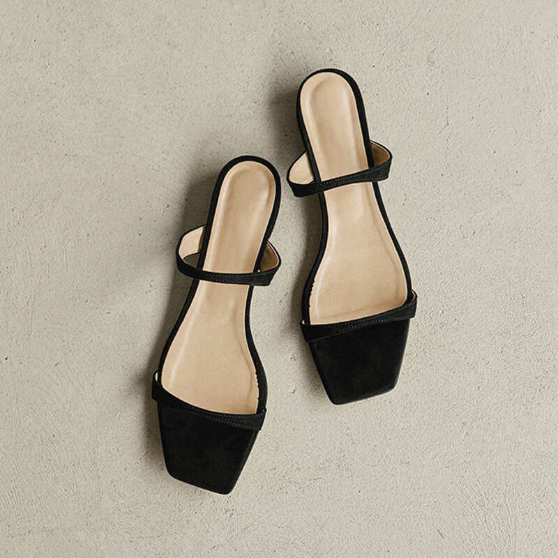 2025 Fashion Minimalist Two Part Slide Women Slippers Summer New Outdoor Beach Flat Sandals Non-slip Slides Woman Shoes