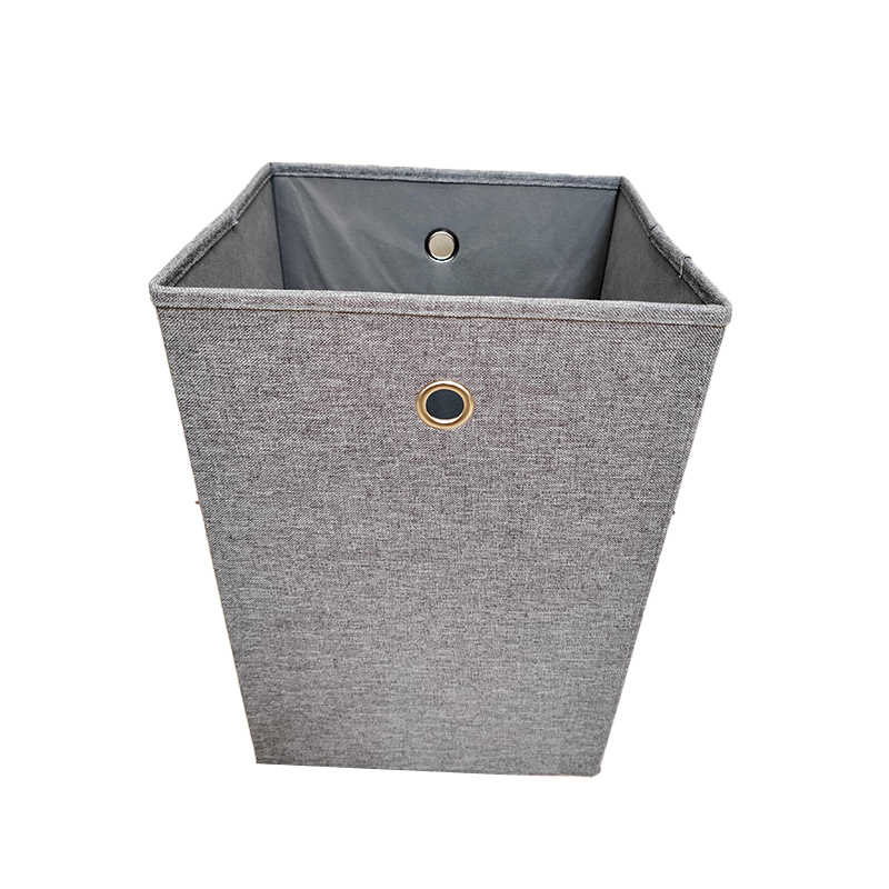 Grey single circular handle storage box Simple and stylish clothing storage box