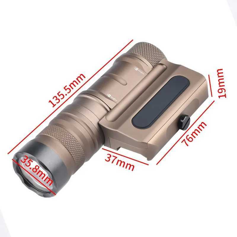Tactical Owl Flashlight Optimization Weapon Light Metal Airgun Flashlight 500 Lumens 20mm Track Hunting Light Cloud Defense TorchW241204