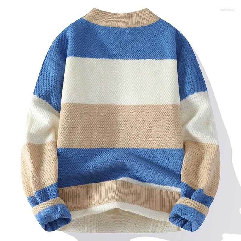 Mens Sweaters 2024 Fall Winter High End Argyle Plaid Sweater Men Korean Style Mens Christmas Jumper Cashmere Pullover S251110