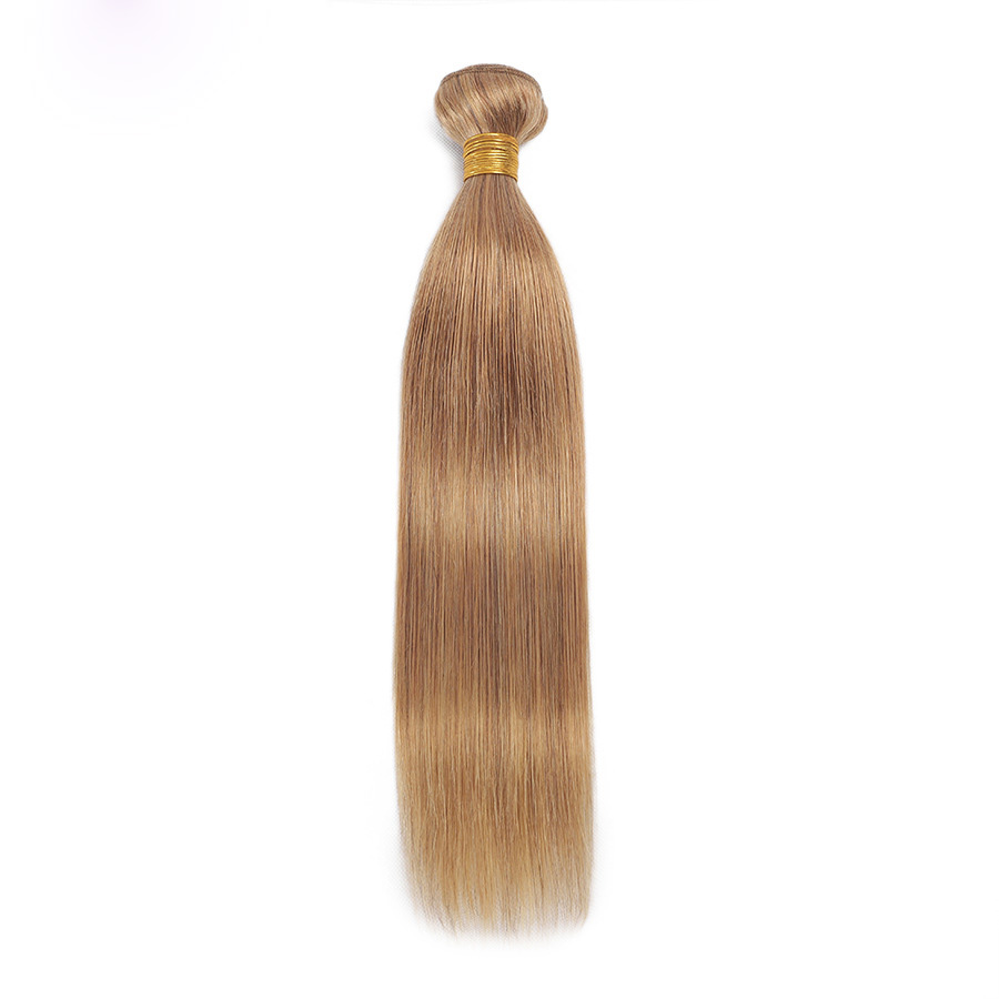 Peruvian Indian Malaysian 100% Human Hair 27# Color 3 Bundles Hair Wefts 10-26inch Light Brown Hair Extensions Straight