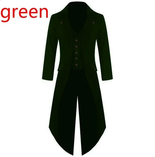 Mens outerwear fashion steampunk retro tailcoat jacket Gothic Victorian frog jacket mens uniform clothing 241203