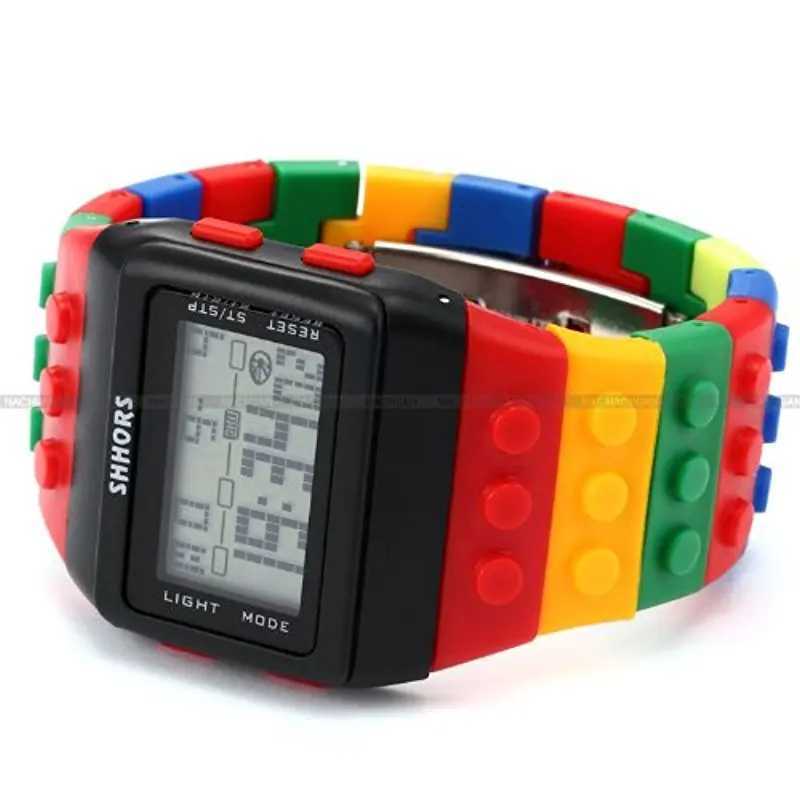SHHORS Candy Rubber Digital Stopwatch Waterproof Mens and Womens Sports Watch LED092 X241204