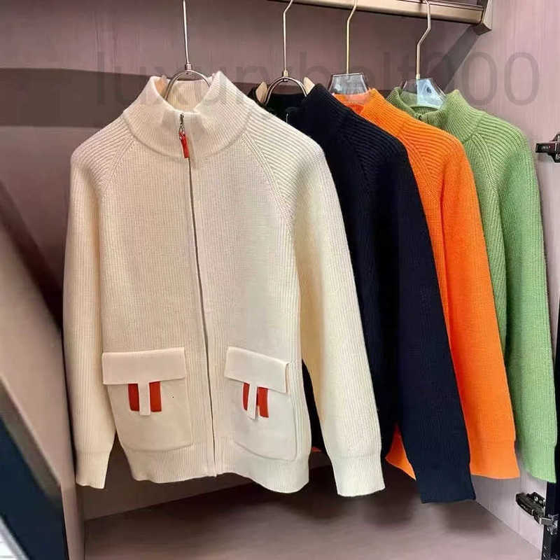 Men's Jackets Designer Men's H pocket design casual thick cardigan sweater jacket GHAQ
