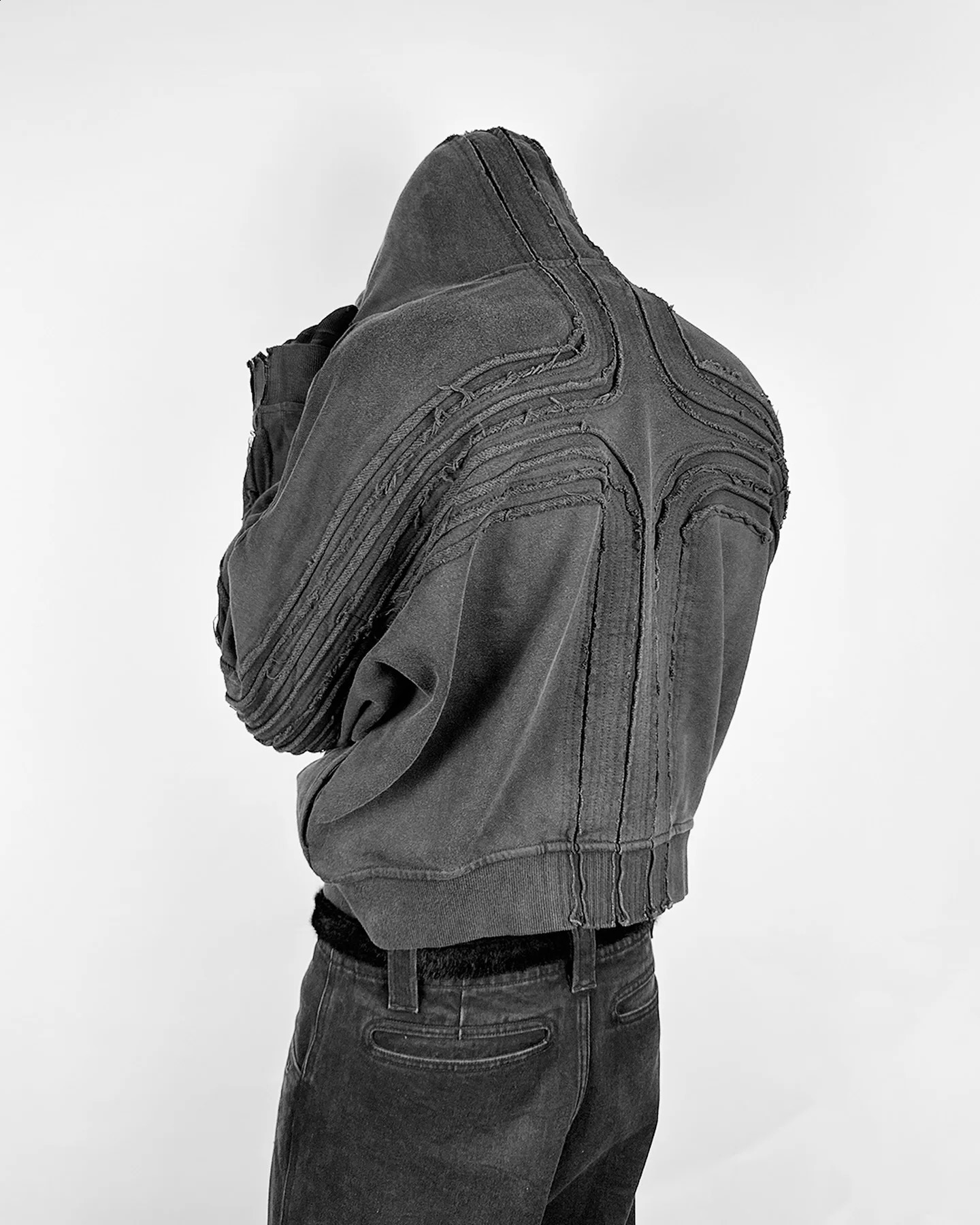 Y2K Retro Cross Splicing Work Mens Fashion Hoodie Gothic Fashion Street Hip Hop Zipper Hoodie Splicing Work Clothes Sportswear 241203