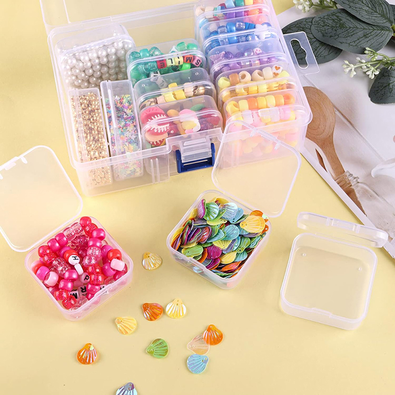Transparent Jewelry Box Dust-Proof Multi-lattice Diamond Painting Tools Delicate Sealed Storage Box