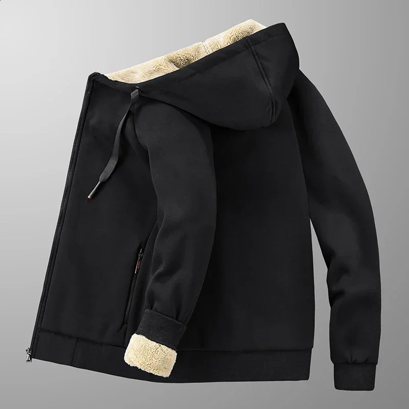 Mens wool sweater mens jacket winter cashmere hooded sweater mens high-quality mens warm cashmere hooded sweater mens sportswear 241203