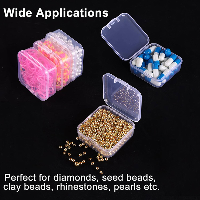 Transparent Jewelry Box Dust-Proof Multi-lattice Diamond Painting Tools Delicate Sealed Storage Box