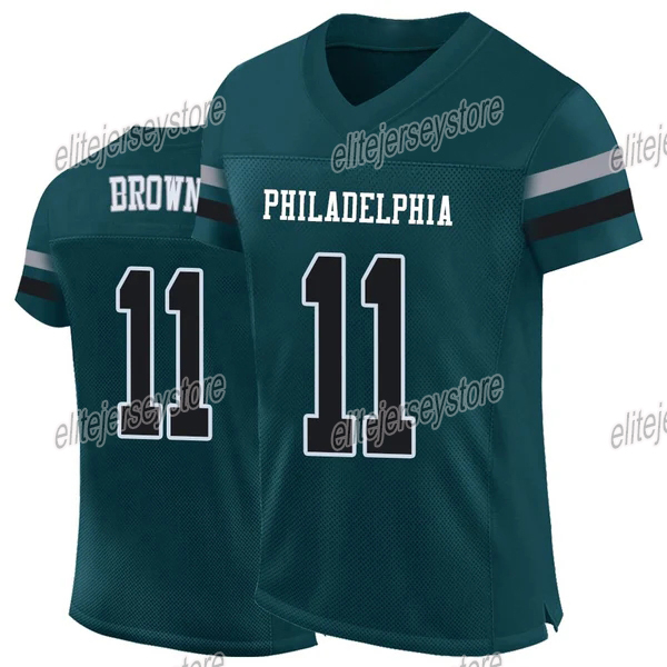 Personalized Custom Saquon Barkley Football Jersey Jalen Hurts Kenny Pickett Jason Kelce Brown Miles Sanders DeVonta Smith Haason Reddick Swift