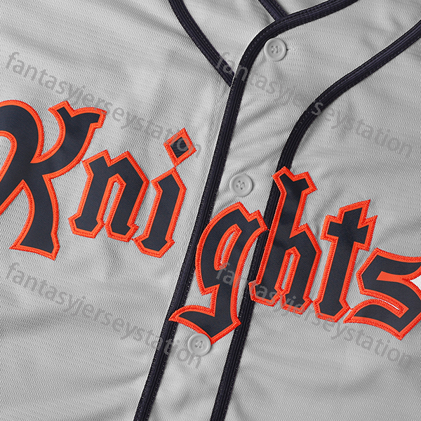 Men's Vintage #9 Knights Baseball Jersey - Retro Gray, Polyester, Machine Washable, Embroidered Lettering & Numbers, Perfect for Sports & Casual 