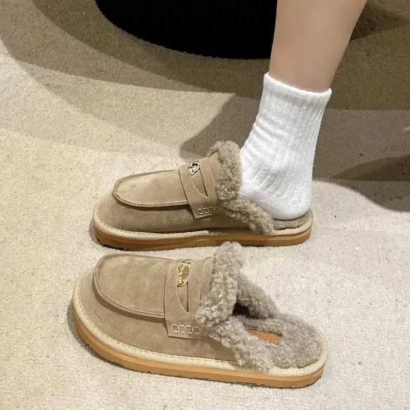 Winter Outdoor Cotton Casual Fashionable Warm Boots Comfortable and Non-slip Womens Home Slippers XW6.5