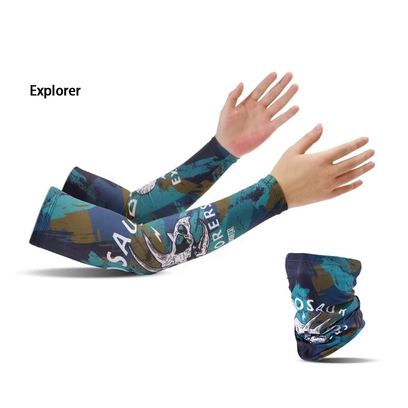 Sunscreen suit outdoor cycling summer men and women UV ice silk sleeve cover mask shade breathable
