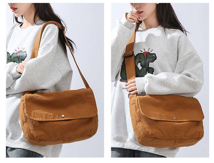 Cotton 16 Inch Canvas Fabric Women's Bag Crossbody Messenger Shopping Classes Shoulder Minimalist Tote Bags